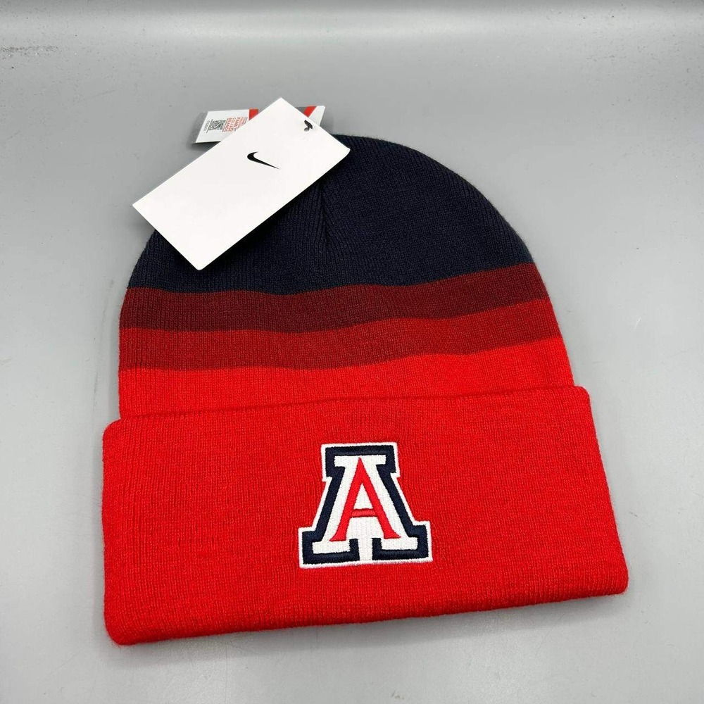 Nike Arizona Wildcats NCAA Hat Men Red Cuffed Beanie Cap New